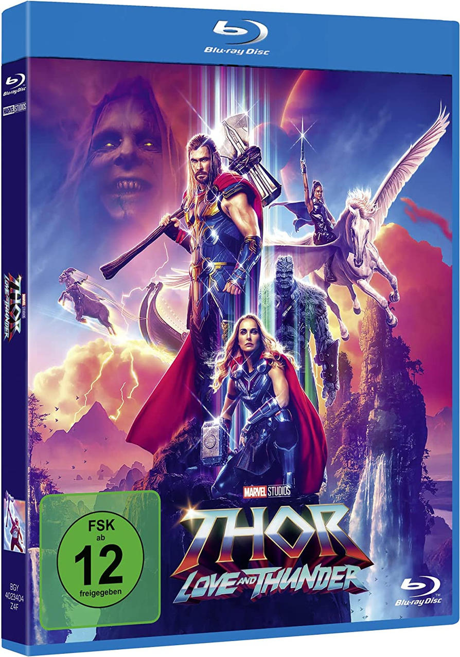Blu-ray-Disc-Hülle für den Film 'Thor: Love and Thunder'.