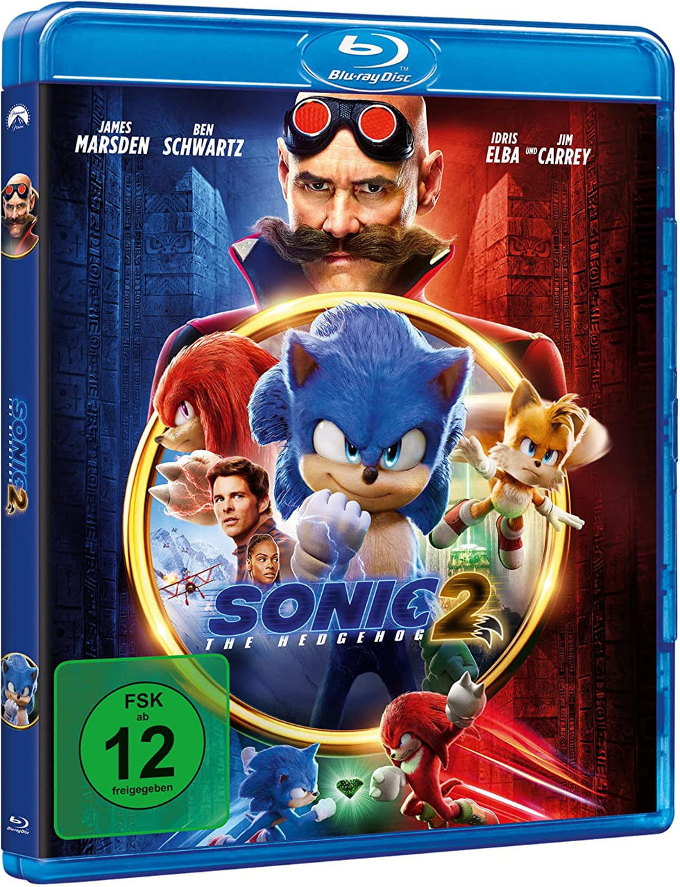 Ein Blu-ray-Disc-Cover zeigt Sonic und andere Charaktere.