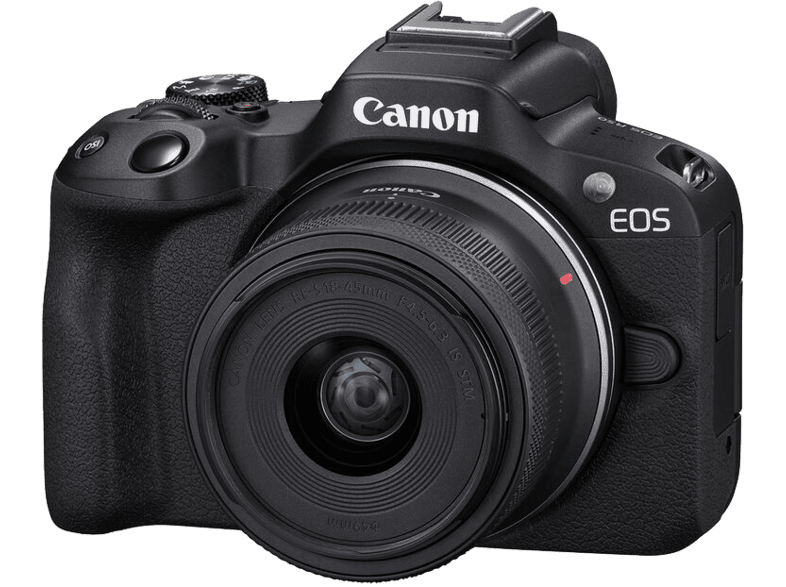 CANON EOS R50 digit lis f nyk pez g p v z fekete RF S 18 45