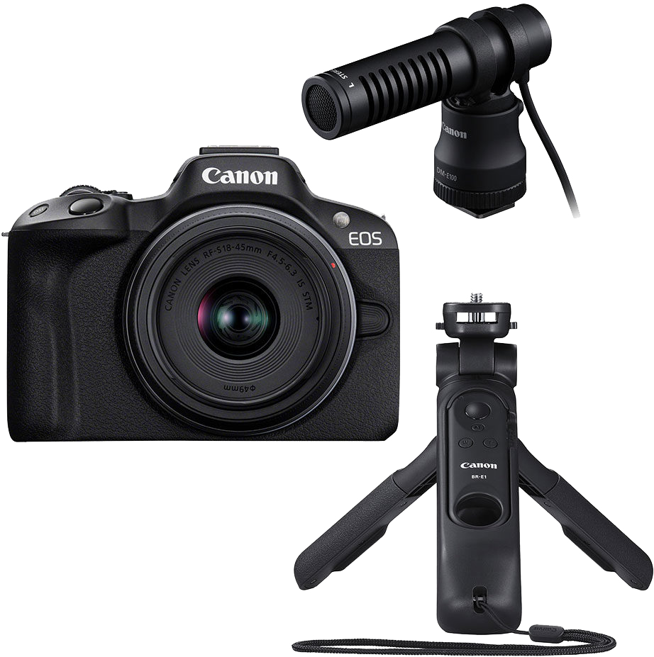 CANON EOS R50 Creator kit (RF-S 18-45mm f/4.5-6.3 IS STM) fekete (5811C035AA)