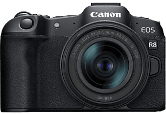 CANON EOS R8 digitális fényképezőgép váz, fekete + RF 24-50mm F4.5-6.3 IS STM, EU26(5803C013AA)
