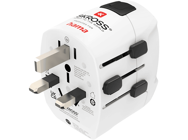 Hama Wereldreisadapter Universel World Travel Pro Light Usb (223474)