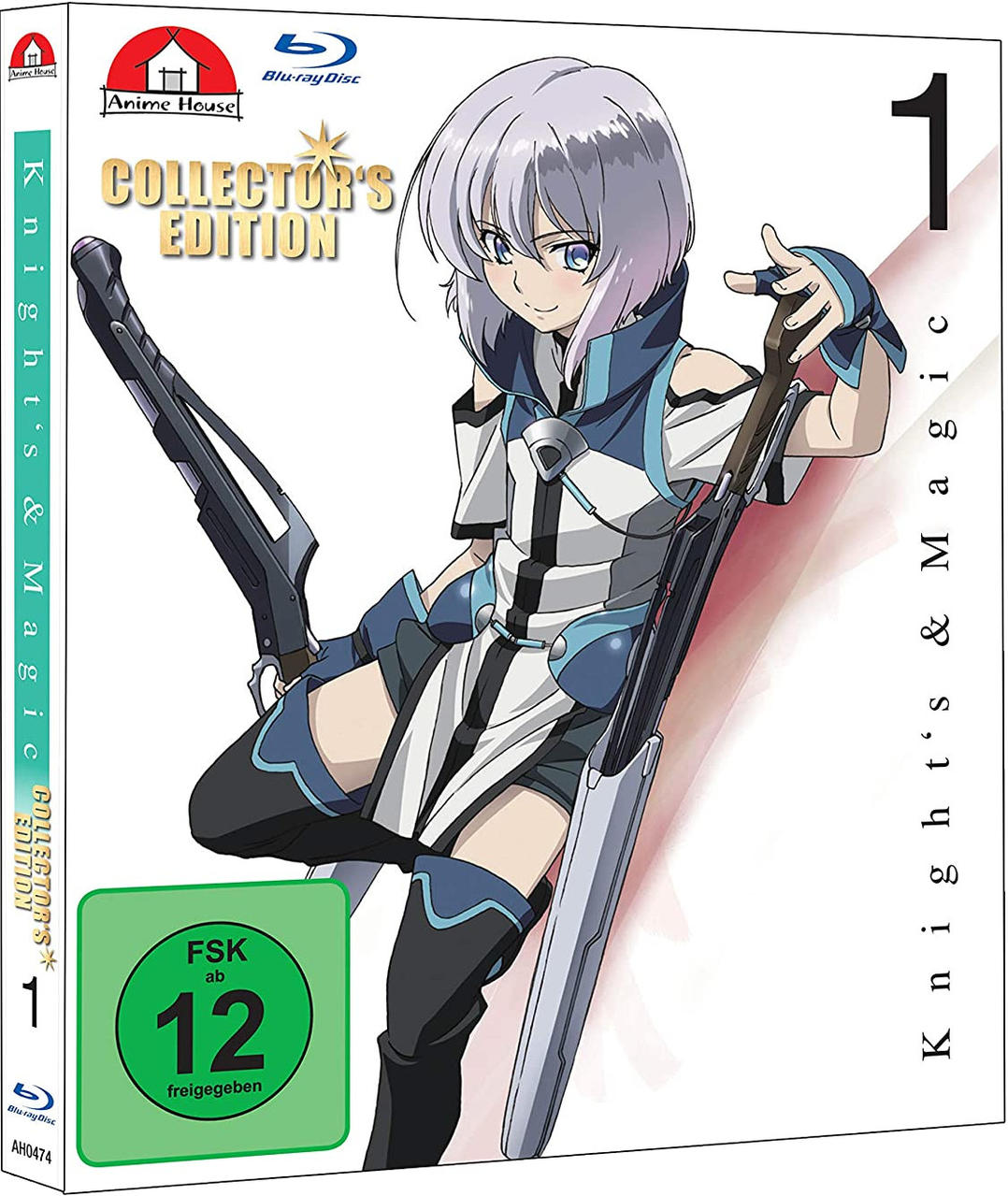 Eine Blu-ray-Disc-Hülle mit Anime-Kunst und Text, einschließlich der Nummer 1 und einer Bewertung.