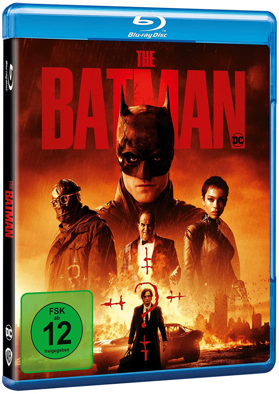 Blu-ray-Disc-Hülle mit Batman. Das Cover zeigt Batman und andere Charaktere in einer dunklen Umgebung.