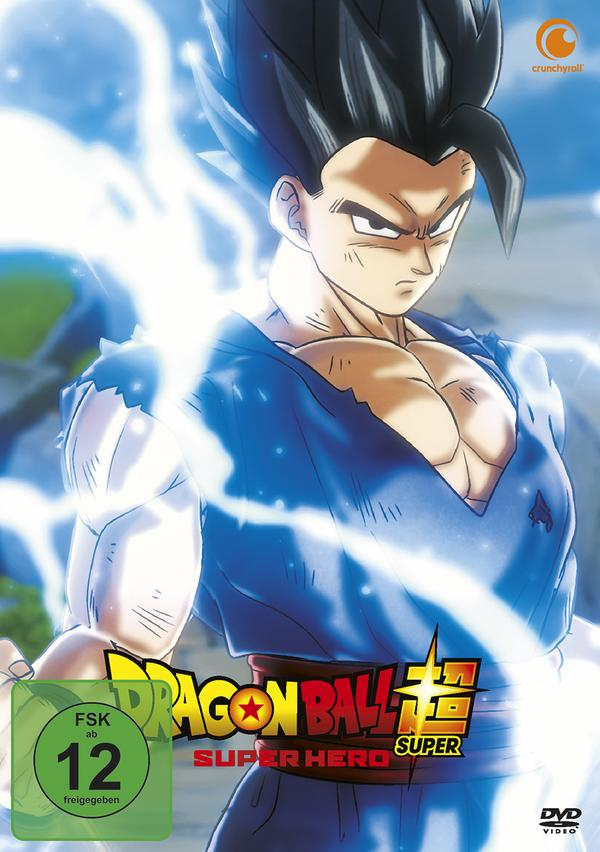 Anime-Charakter mit stacheligem Haar und blauem Outfit, umgeben von Energieeffekten, auf DVD-Cover.