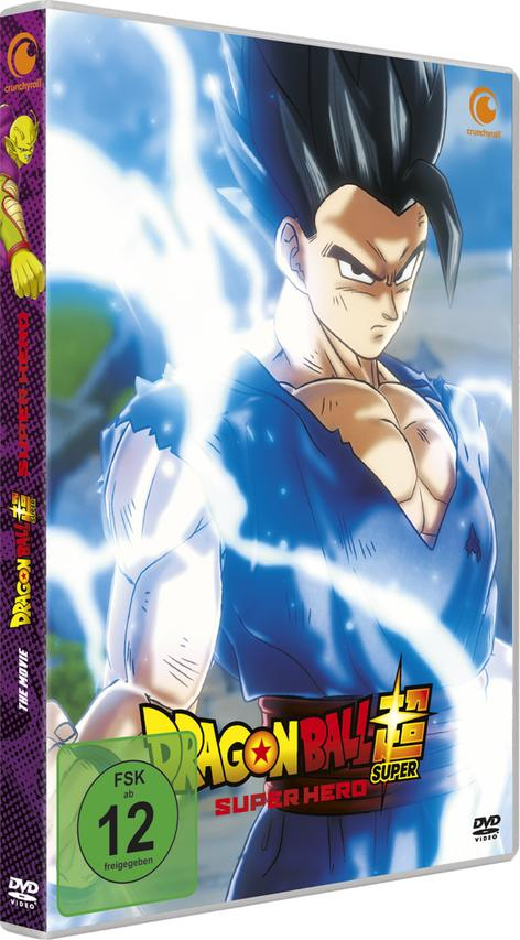 DVD-Hülle des Anime 'Dragon Ball Super Hero' mit Charakter, grüne Bewertung.