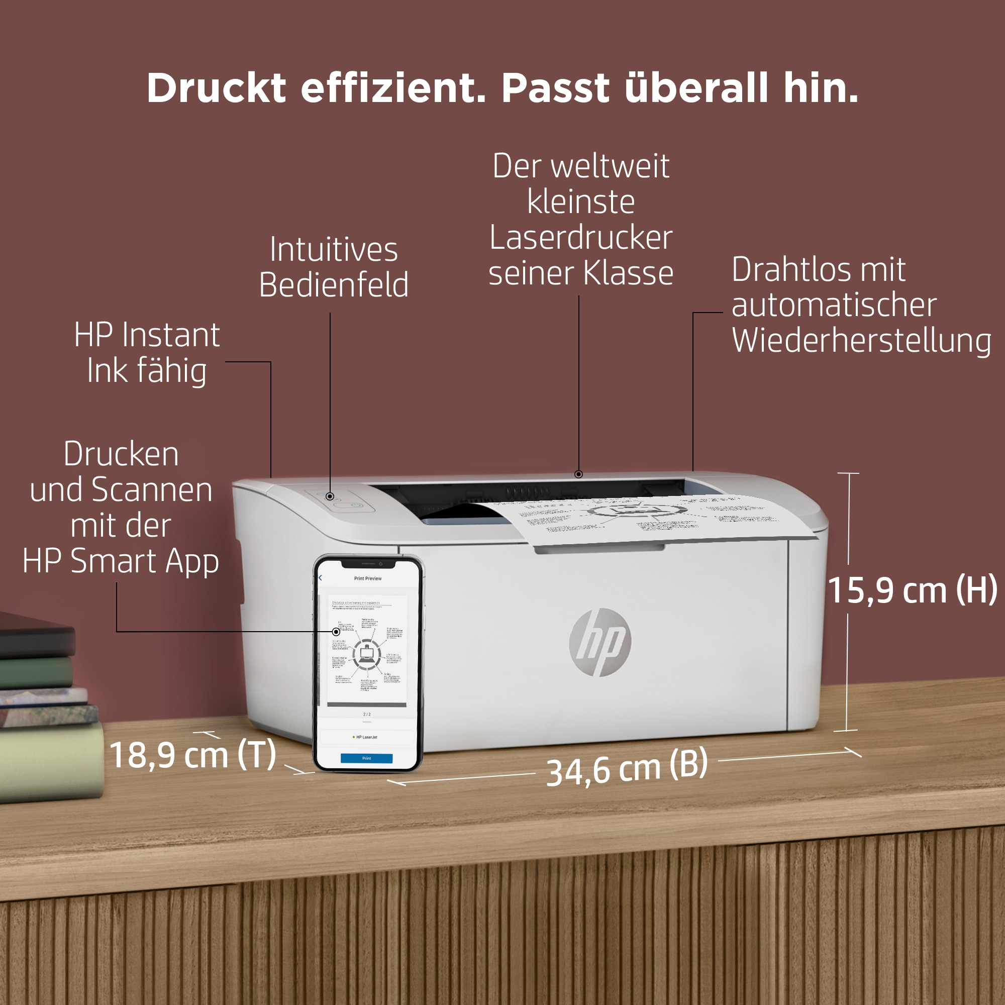 Ein Produktinformationsblatt mit Text auf Deutsch.