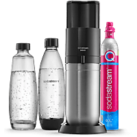 SODASTREAM E-Duo Wassersprudler mit 2 Flaschen, Titan inkl. Quick Connect CO2-Zylinder