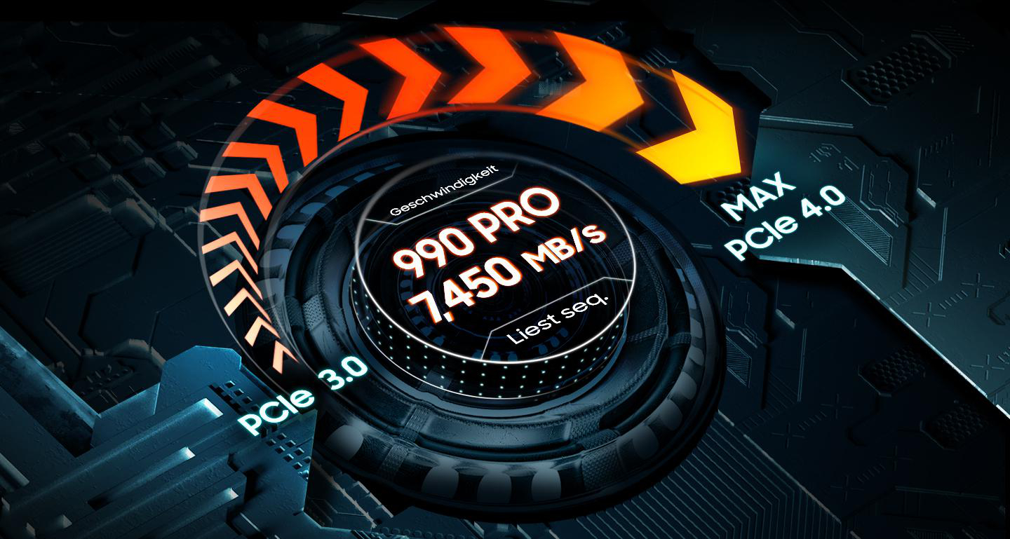 SAMSUNG 990 Festplatte, PRO Schwarz Gaming PS5, Heatsink