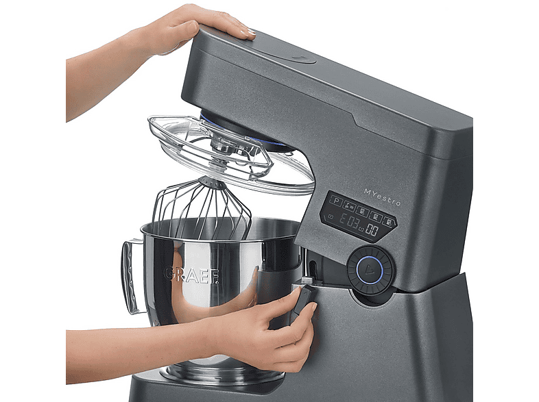 Graef KM 7016 Myestro Küchenmaschine Eisenglimmergrau (Rührschüsselkapazität: 7 l, 800 Watt) — Foto 2 von 4