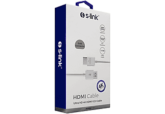 S-LINK Swapp SW-HD1 1.5m 2.0 Ver Real 3D 2160P 4K Ultra DH HDMI to HDMI Kablo Beyaz_3