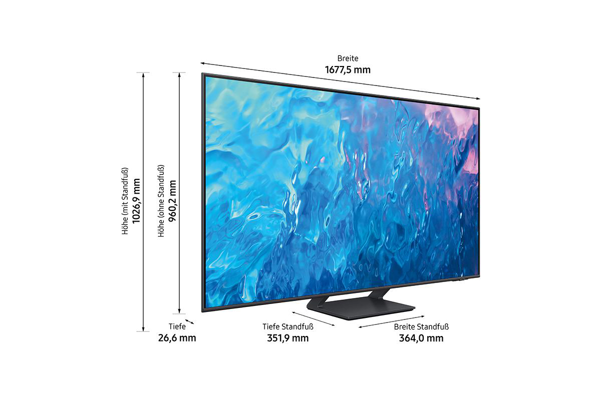 SAMSUNG GQ75Q70CAT QLED UHD Zoll 75 TV 189 cm, 4K, / SMART (Flat, Tizen) TV