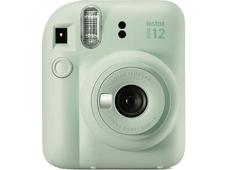 Cámara instantánea - Fujifilm Instax Mini 12, 62× 46 mm, Flash, Verde menta