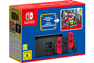 NINTENDO Switch Rot + Super Mario Odyssey + Der Super Mario Bros. Film-Aufkleber