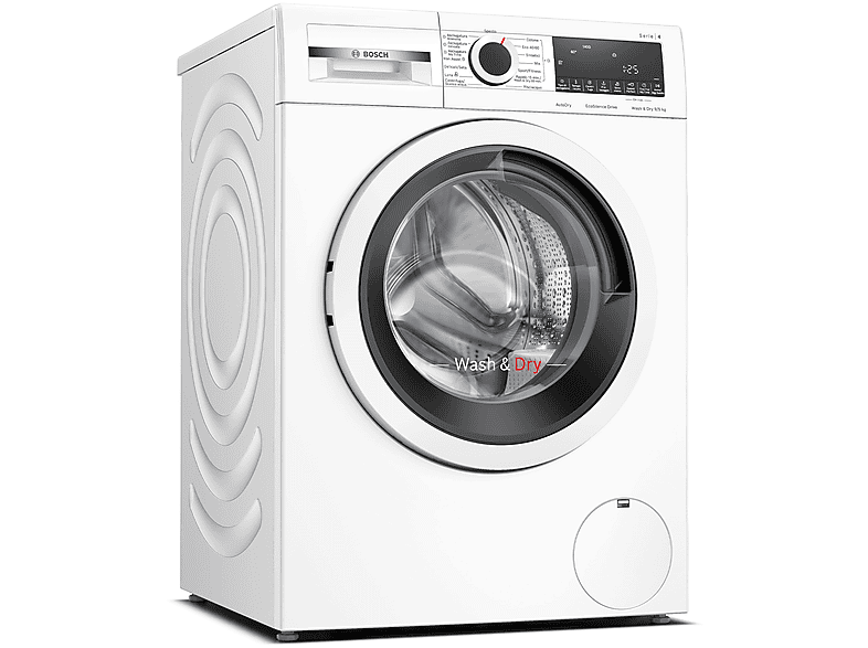 BOSCH WNA144V0IT LAVASCIUGA, Caricamento frontale, capacità lavaggio 9 kg, asciugatura 5 14 programmi, Profondità 59 cm, Giri 1400 rpm, Bianco, Classe E