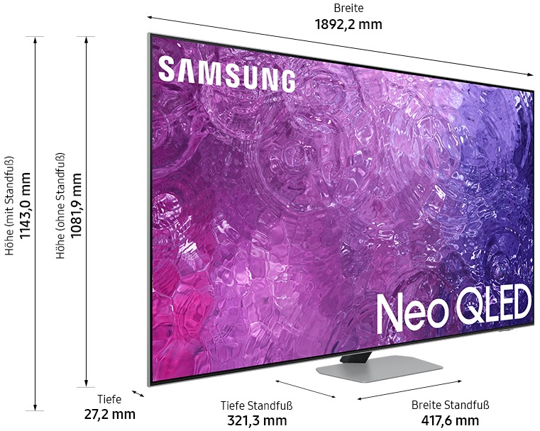 SAMSUNG QE85QN90CAT TV (Flat, 85 " / 214 cm, UHD 4K, Smart TV, Tizen)
