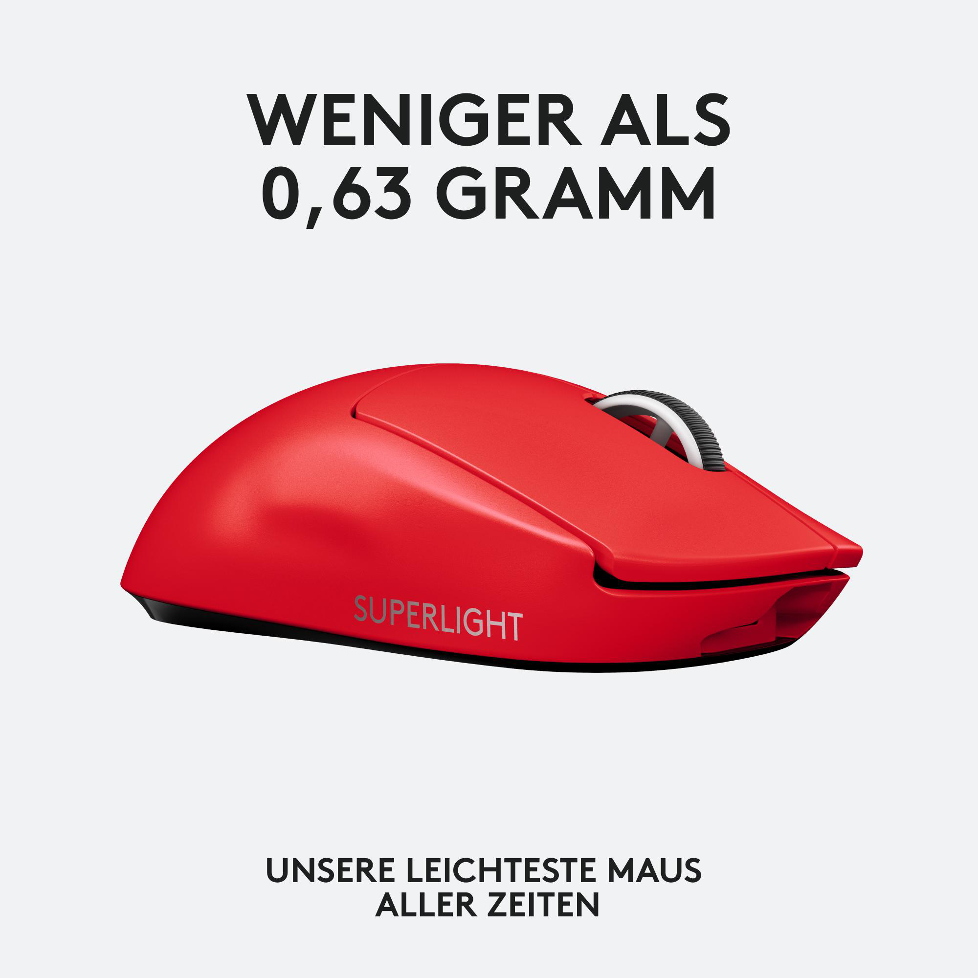 LOGITECH G PRO X SUPERLIGHT Gaming Maus, Red PC Mäuse | MediaMarkt