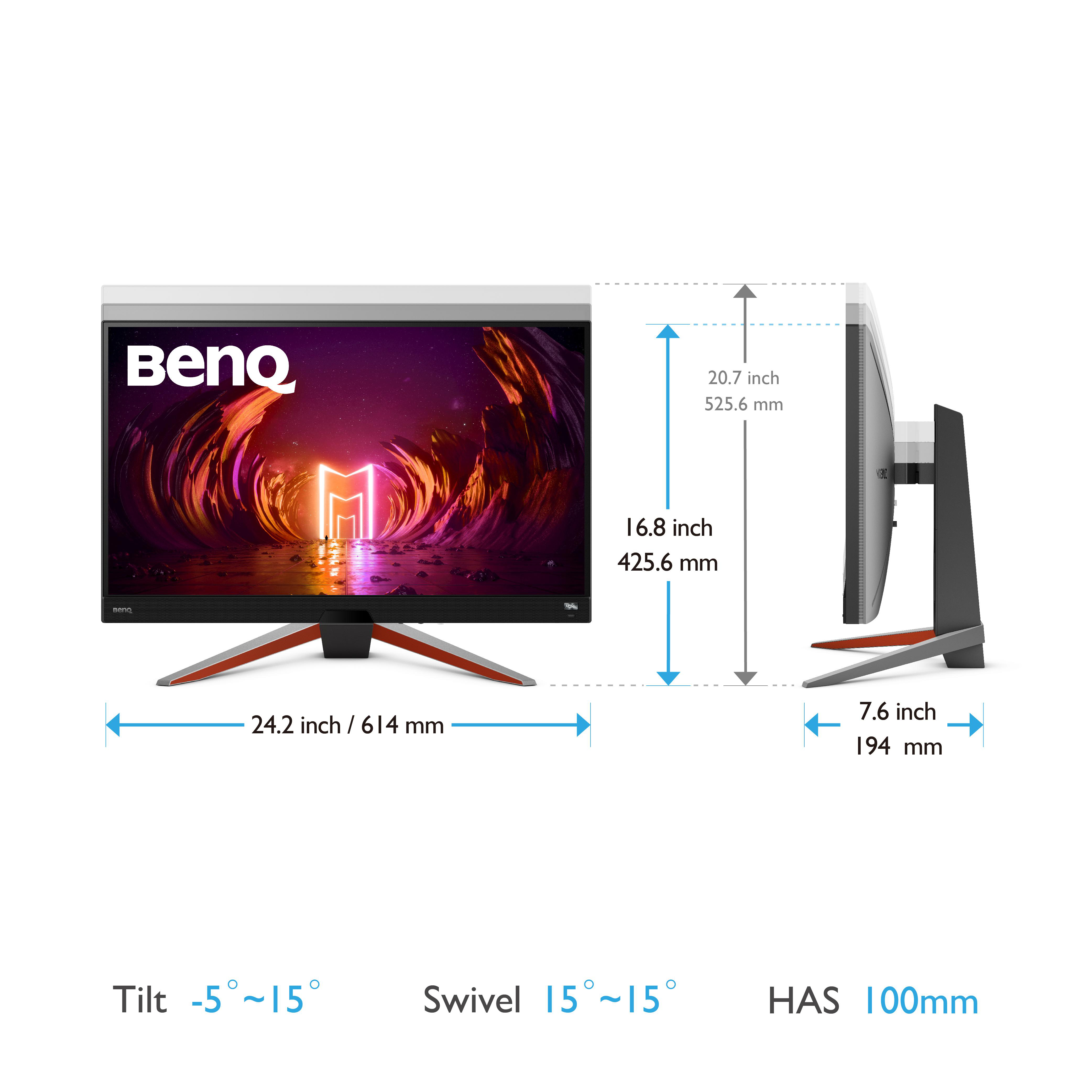 Monitor ms (1 MOBIUZ EX270M Full-HD 240 Reaktionszeit, Gaming 27 Zoll BENQ Hz)