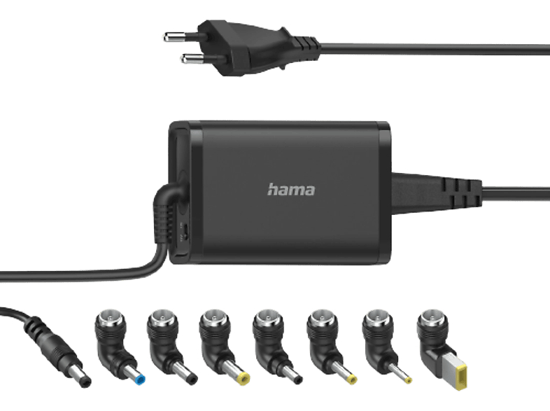 REACONDICIONADO Seminuevo Muy bueno Cargador para portátil - Hama Universal Notebook, 45W, 7 adaptadores, 15-19 V, Universal, Negro
