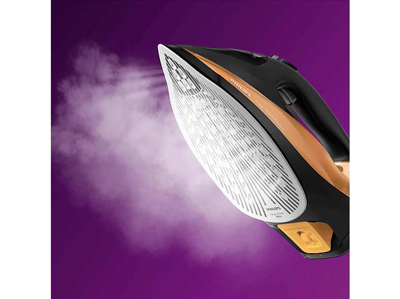 Philips DST7040/80 Dampfbügeleisen (2800 Watt, Schwarz/Gold)