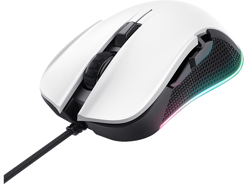 922W Ybar Maus, Gaming RGB TRUST Weiß GXT