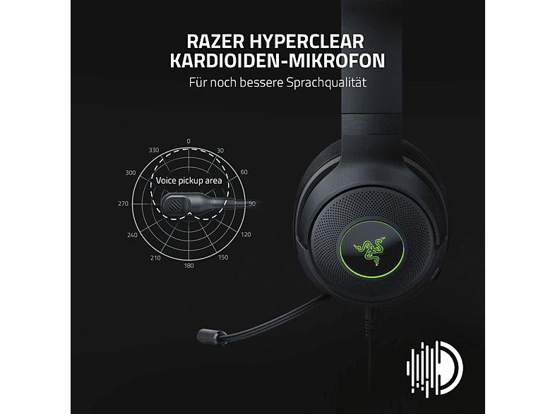 Thumbnail - RAZER Kraken V3 X, Over-ear Gaming Headset Schwarz
