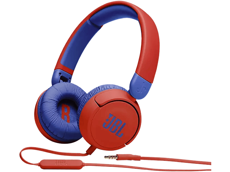 JBL JR310 vezetékes gyerek fejhallgató, piros