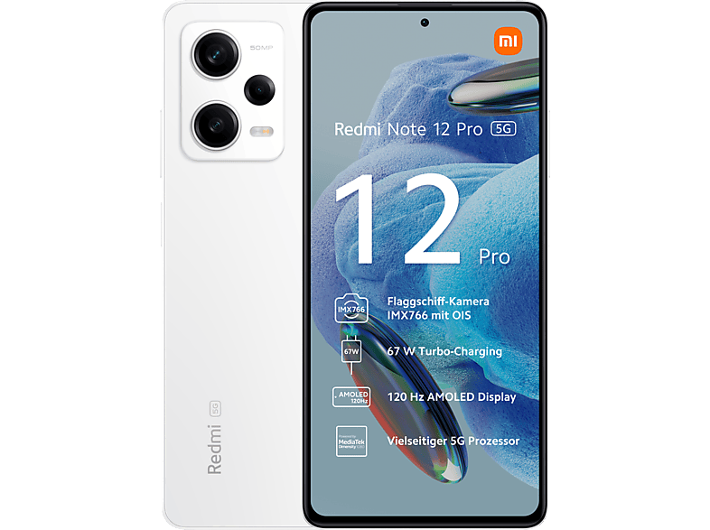 XIAOMI Redmi Note 12 Pro 5G 128 GB Polar White bei MediaMarkt