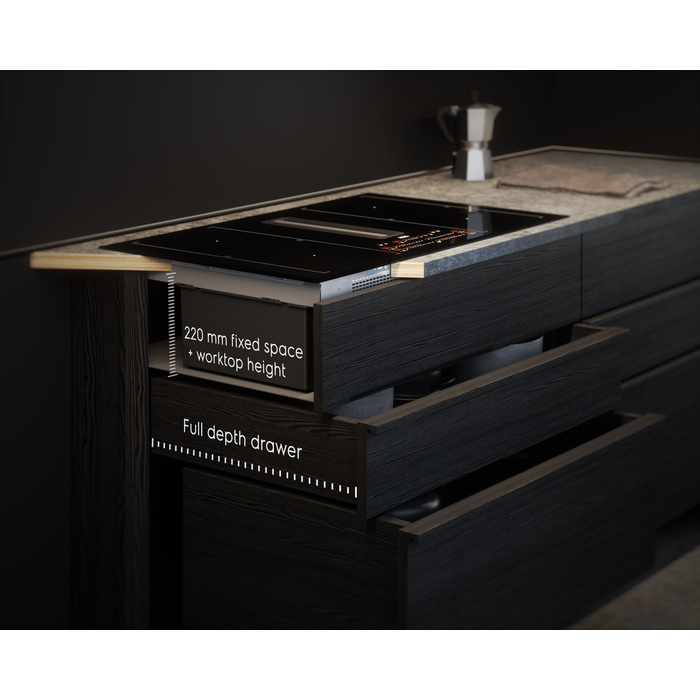 AEG CCE84751XB Kochfeld mit integriertem Dunstabzug (796 mm breit, 516 mm tief, Glaskeramik, Induktion, EEK: A+)