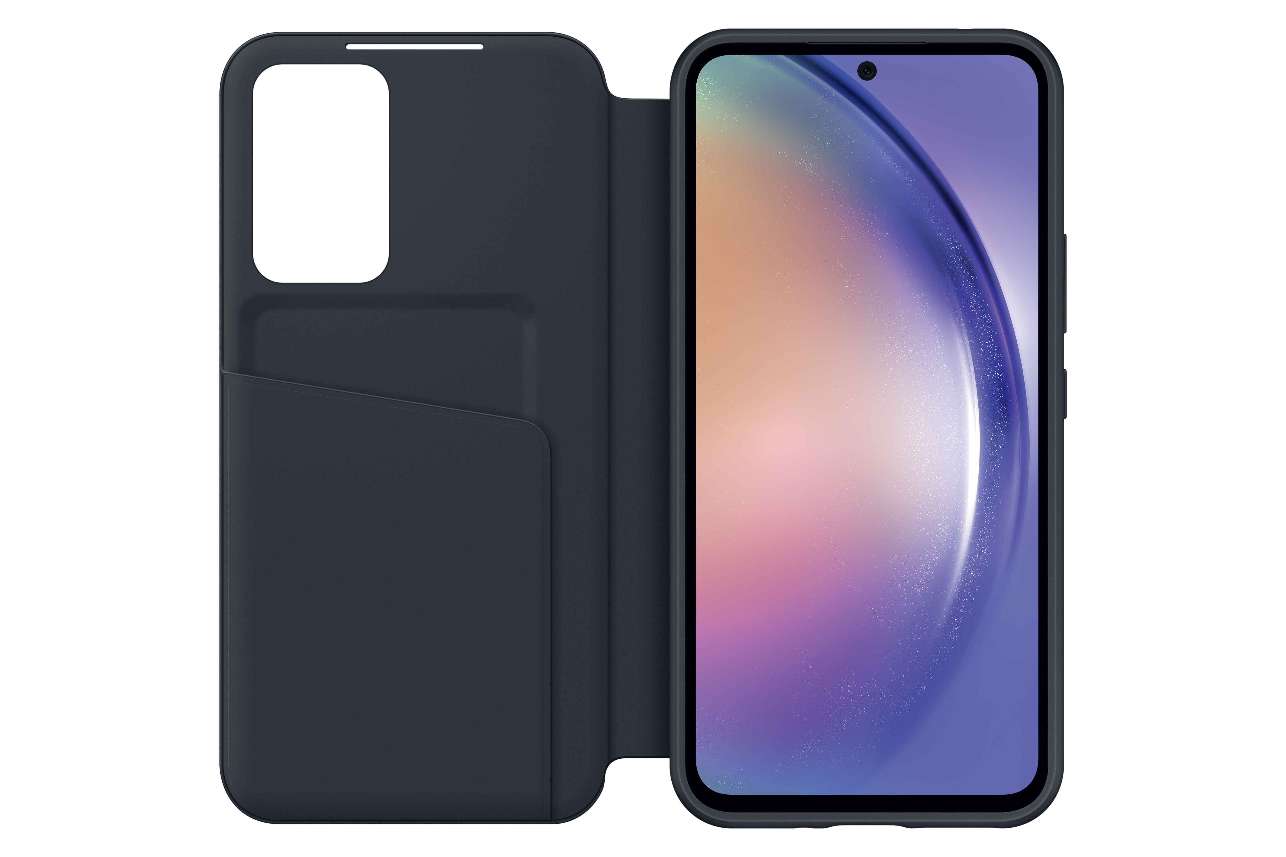 Black Smart View SAMSUNG Bookcover, Samsung, Wallet Case, A54 5G, Galaxy