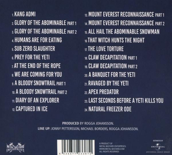 CD-Cover mit Titelliste. Text weiß, Hintergrund dunkelblau.