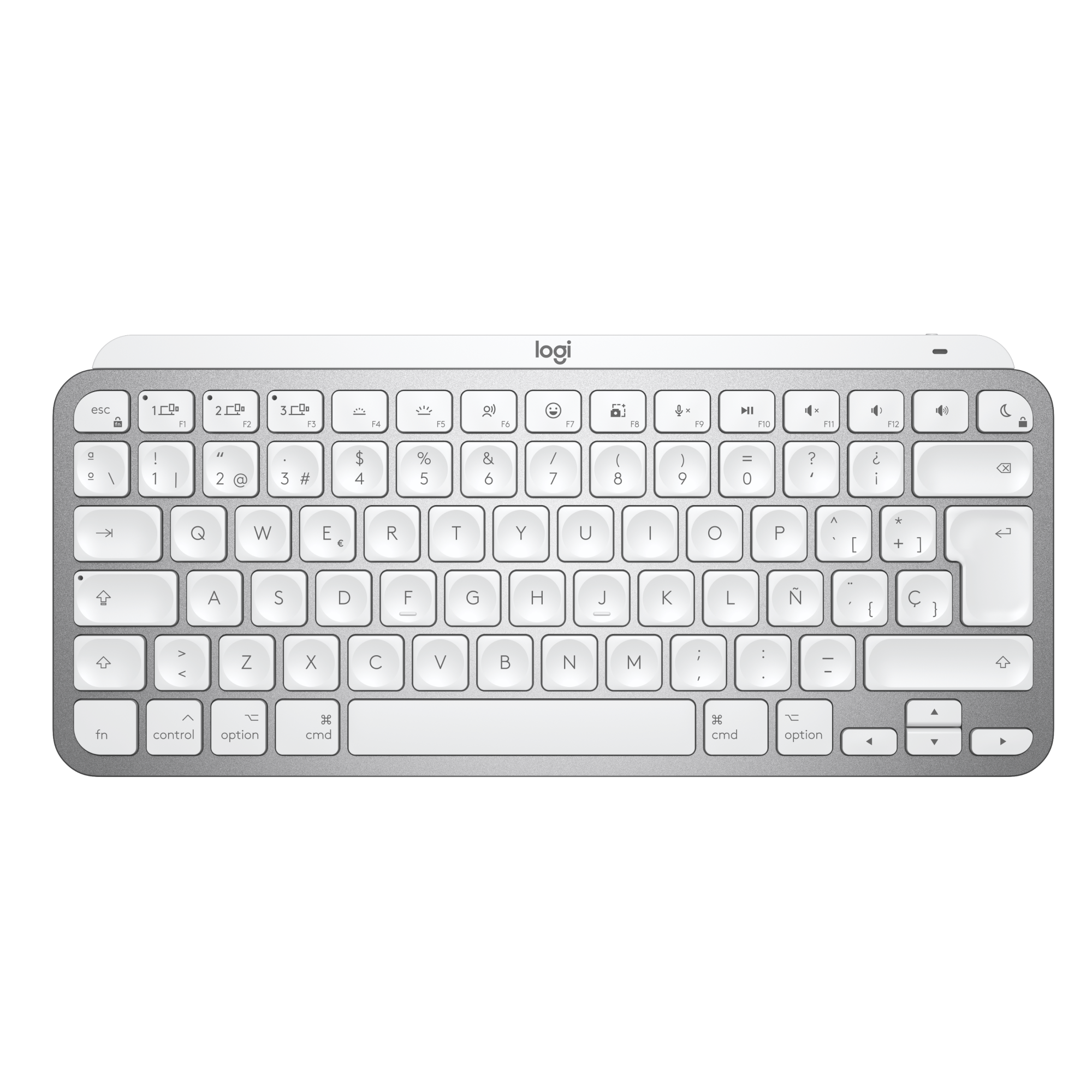 Teclado inalámbrico - Logitech MX Keys Mini, Para Apple Mac/Windows, Bluetooth, Retroiluminación, 10 días, Gris