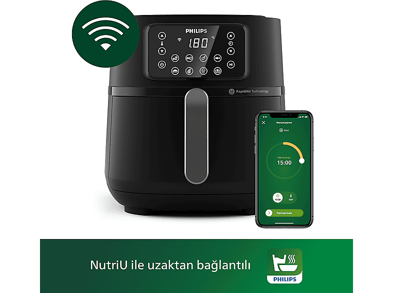 PHILIPS HD9285/96 Airfryer 5000 Serisi XXL Connected Fritöz Siyah_1