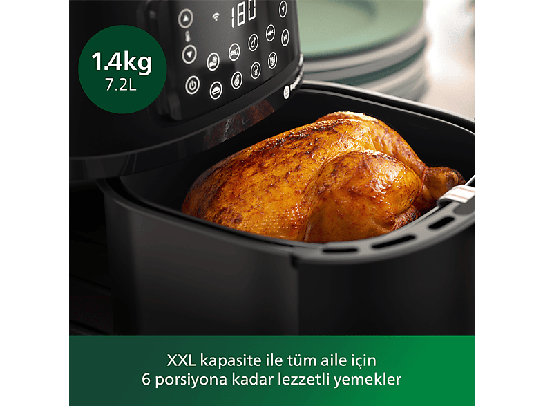 PHILIPS HD9285/96 Airfryer 5000 Serisi XXL Connected Fritöz Siyah_2