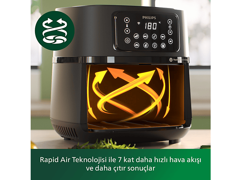 PHILIPS HD9285/96 Airfryer 5000 Serisi XXL Connected Fritöz Siyah_3