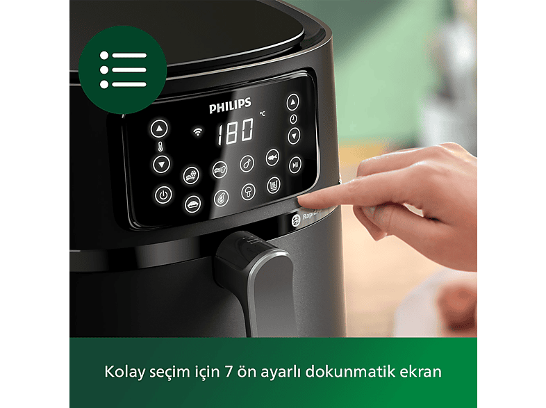 PHILIPS HD9285/96 Airfryer 5000 Serisi XXL Connected Fritöz Siyah_4