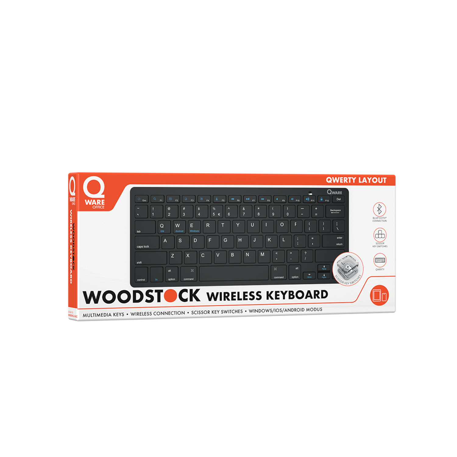 QWARE WIRELESS KEYBOARD WOODSTOCK | BLACK kopen? | MediaMarkt