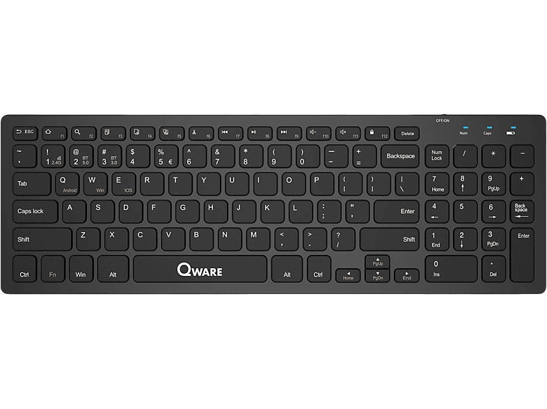 Qware Wireless Keyboard Oldham - Black