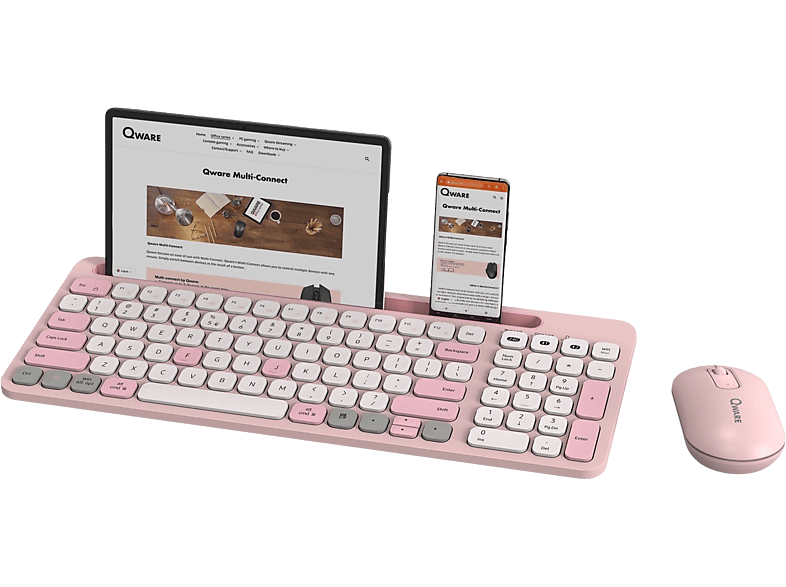 Qware Wireless Combo Florence - Pink
