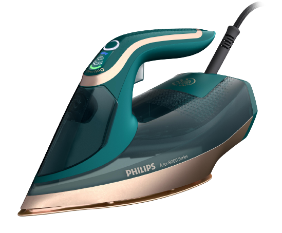 Plancha de vapor - Philips DST8030/70, 3000 W, Golpe de vapor turbo 240g, Vapor vertical, Verde