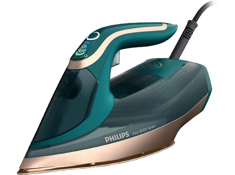 Plancha de vapor - Philips DST8030/70, 3000 W, Golpe turbo 240g, Vapor vertical, Verde