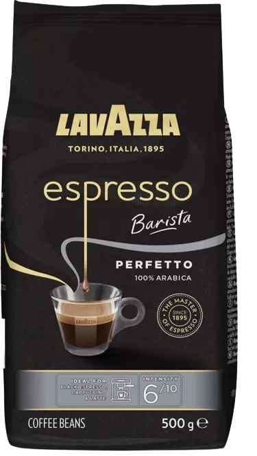 Café en grano - Lavazza Espresso Barista Perfetto, 500g, 100% arábica, Sabor a chocolate