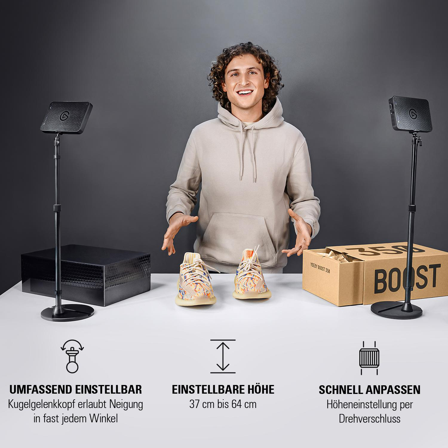 ELGATO Mini Mount, Schreibtisch-Montagesystem, Schwarz