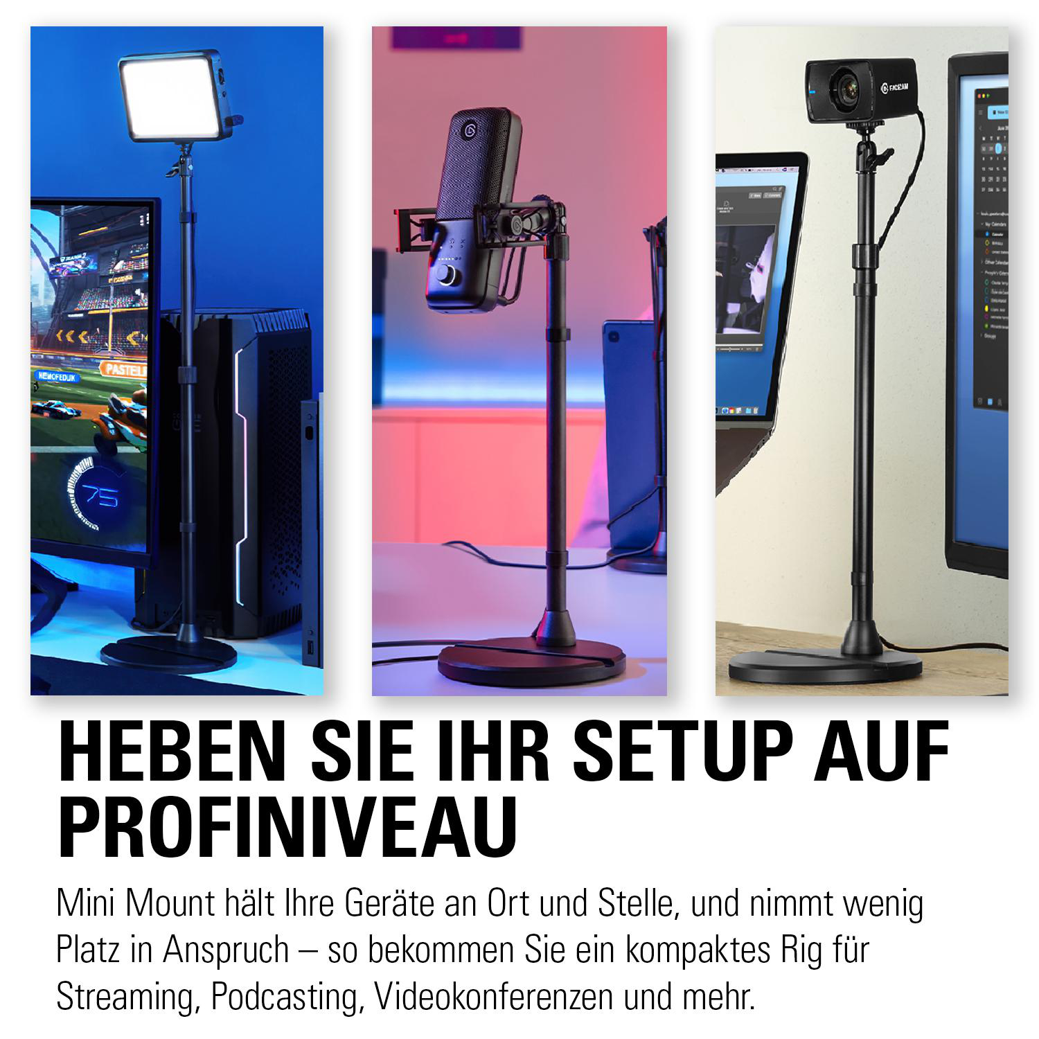 ELGATO Mini Mount, Schreibtisch-Montagesystem, Schwarz