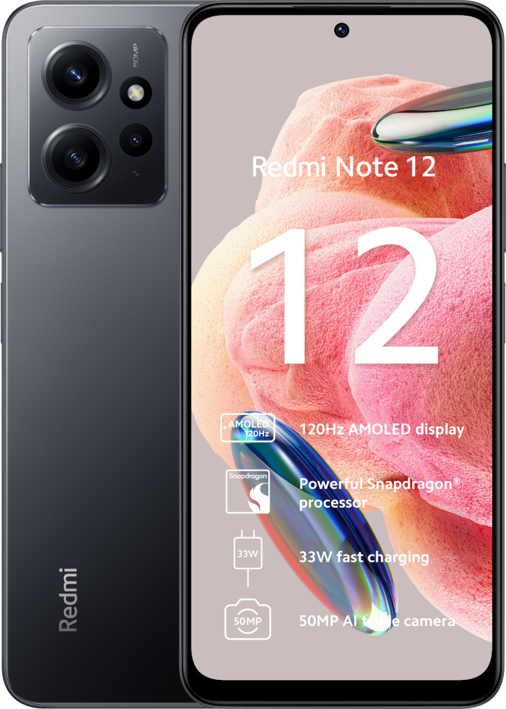 XIAOMI Smartphone Redmi Note 12 128 GB Onyx Gray