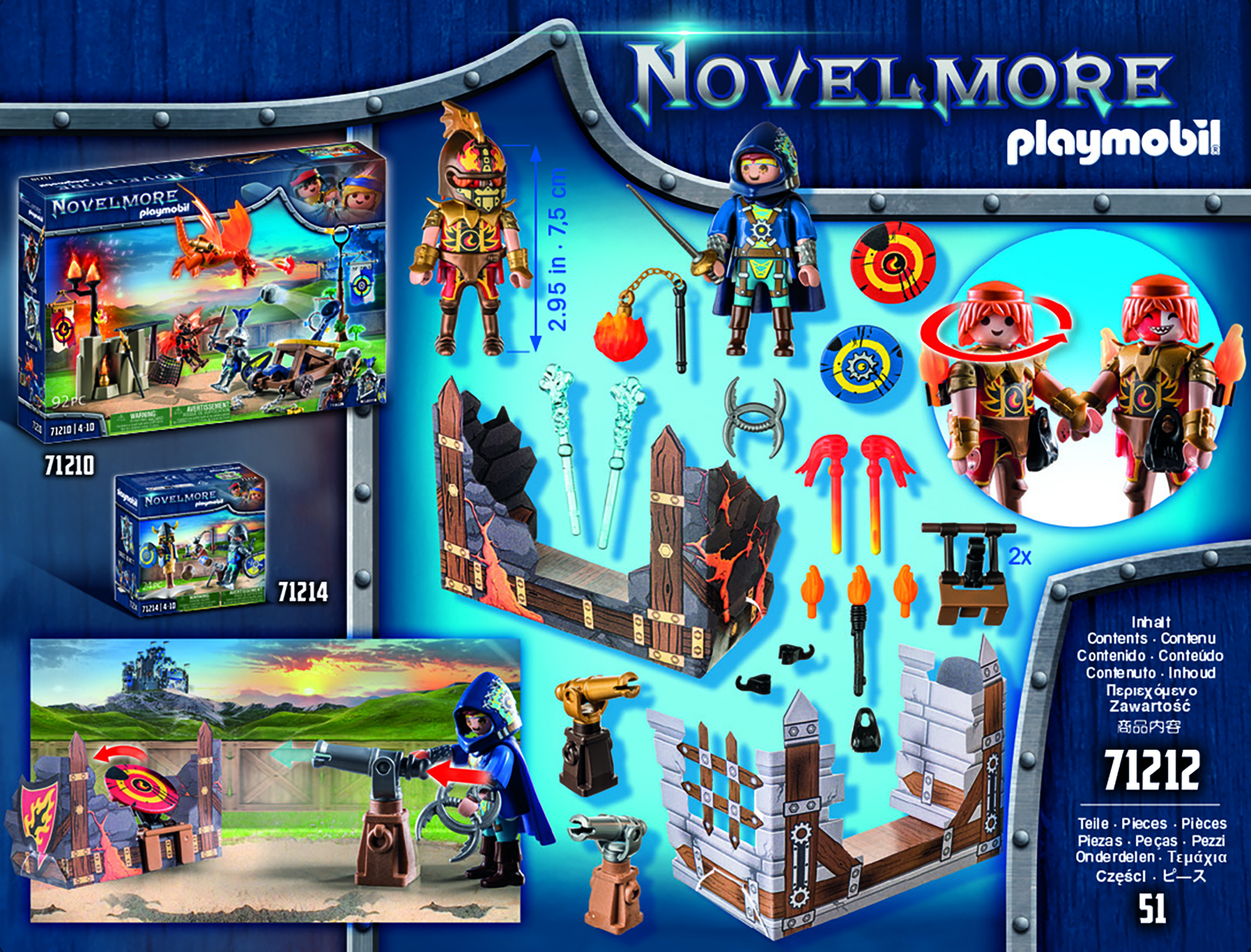 PLAYMOBIL 71212 Novelmore vs. Burnham Raiders - Zweikampf Bausatz, Mehrfarbig