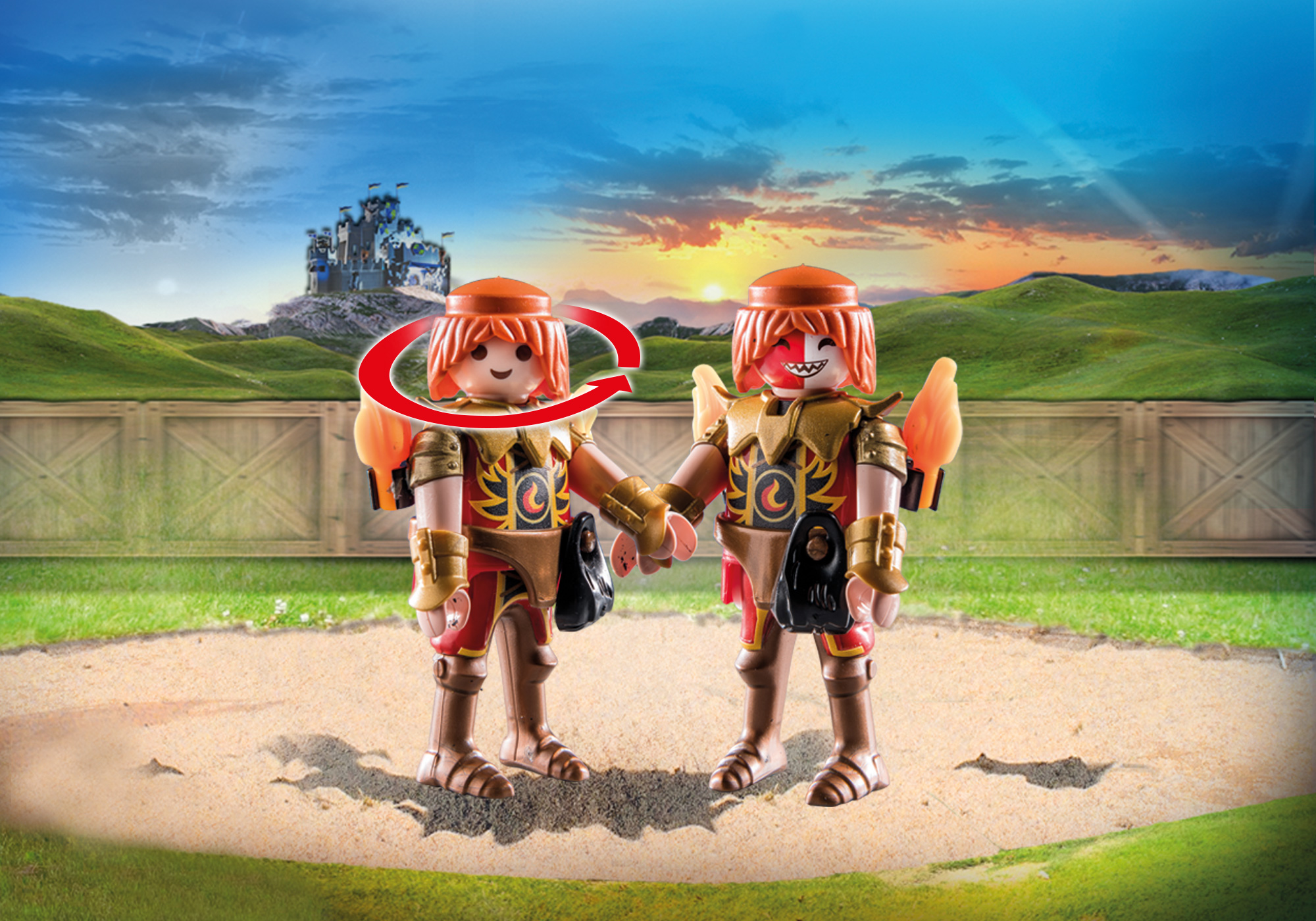 PLAYMOBIL 71212 Novelmore vs. Burnham Raiders - Zweikampf Bausatz, Mehrfarbig