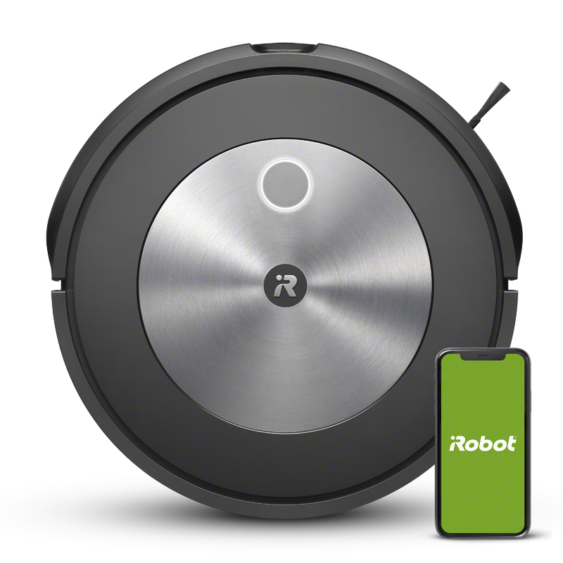 Robot aspirador - iRobot j7 j715840, Autonomía 75 min, 0.4 l, Dirt Detect, Negro/Plata