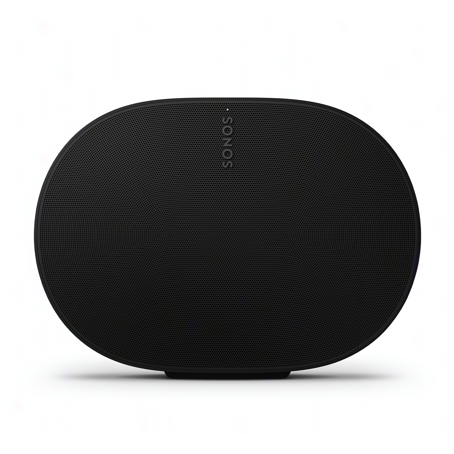 Altoparlante ovale nero con superficie perforata e marchio SONOS.