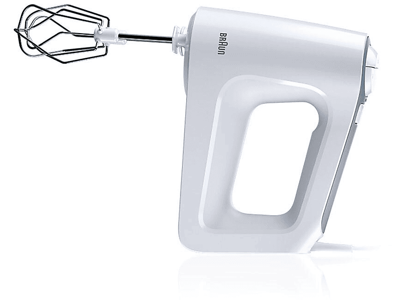BRAUN MultiMix 3 HM 3135 Handmixer Weiß (500 Watt, 500 ml Zerkleinerer, 600 Mix- und Messbecher l)